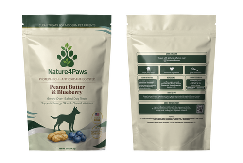 Nature4Paws Natural Peanut Butter & Blueberry Dog Treats