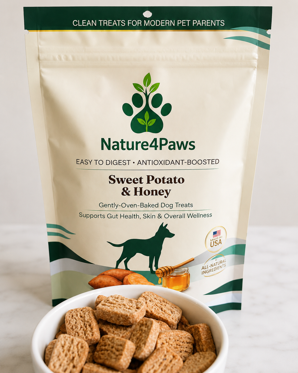 Nature4Paws Natural Sweet Potato & Honey Dog Treats